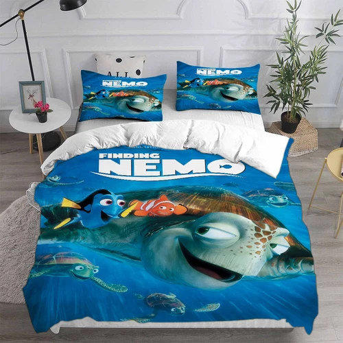 Kids Duvet Cover 3D Finding Nemo Duvet Cover Bedding Set Single Double King Gift - Picture 10 of 11