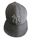 NEW YORK YANKEES NEW ERA 59 FIFTY FITTED 7 1/2 ALL BLACK HAT CAP GENUINE MERC. — photo 1