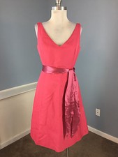 J Crew S 6 Cotton A Line Flare Dress Cocktail party Euc Wow Raspberry Pink 