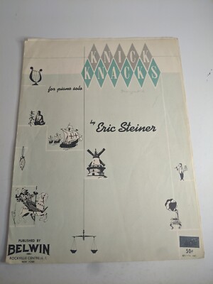 Vtg Knick Knacks Sheet Music By Eric Steiner Piano Belwin 1957