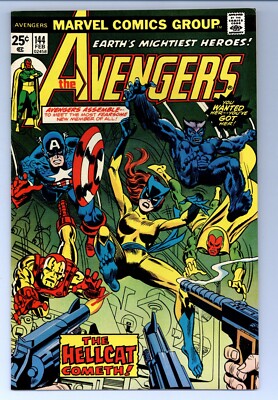 Avengers 144 (VFNM) 1st app & origin Hellcat! 1976 Marvel Comics b260