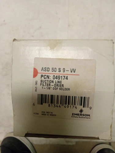 Emerson Flow Controls 1-1/8" ODF ASD-50S9-W Premium Suction Line Filter Drier!!!