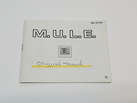 MULE M.U.L.E. Nintendo NES Box and Manual Only **