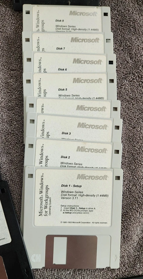 Microsoft Windows For Workgroups, MS-DOS 6.2 Plus Enhanced Tools, 3.1... - Image 2 of 4