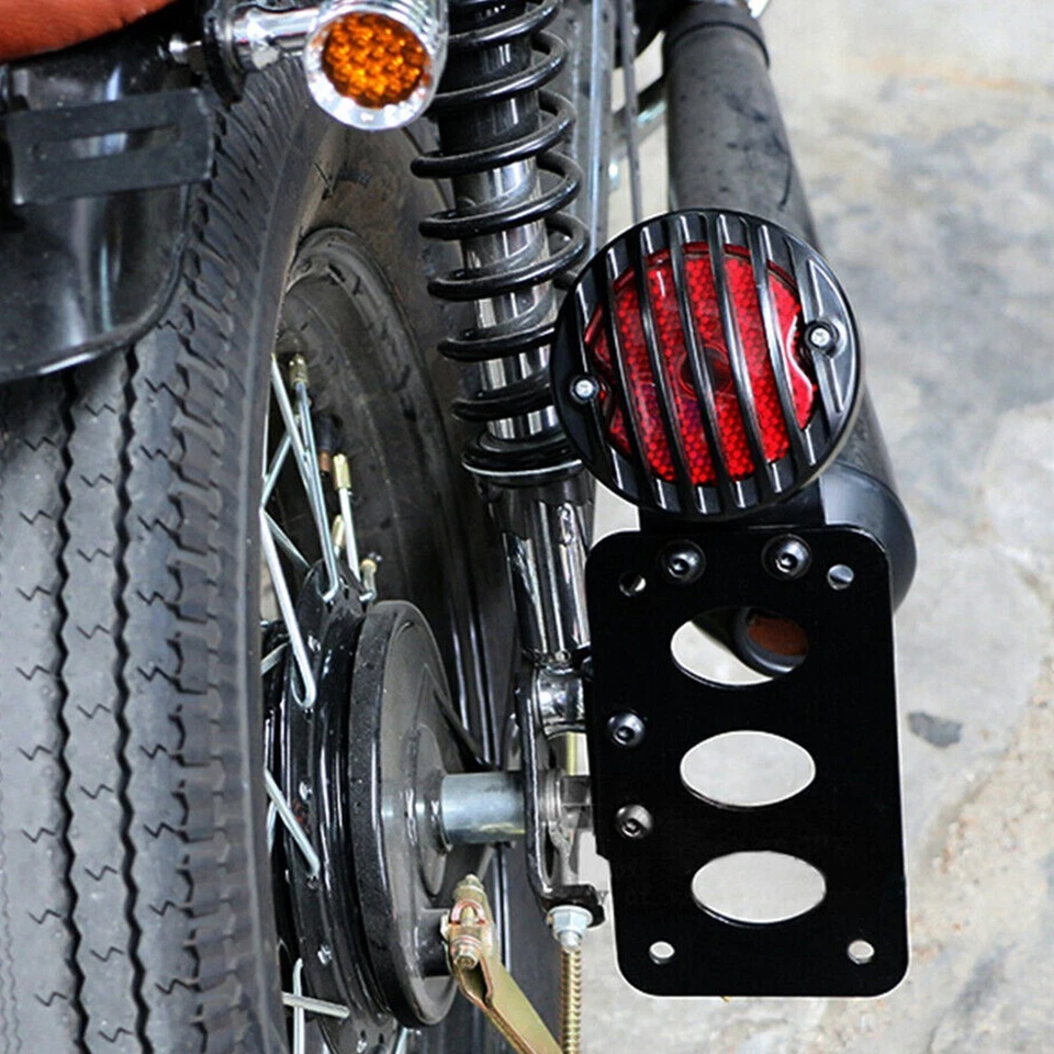 Motorcycle Brake Tail LED Light License Plate Light & License Bracket Holder US Foto 4 de 4