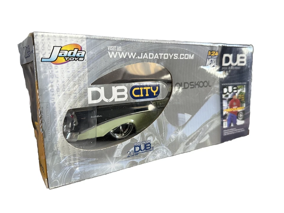 JADA DUB CITY OLD SKOOL 1955 ESCALA 1/24 CHEVY BEL AIR 1:24 verde/negro Foto 3 de 4