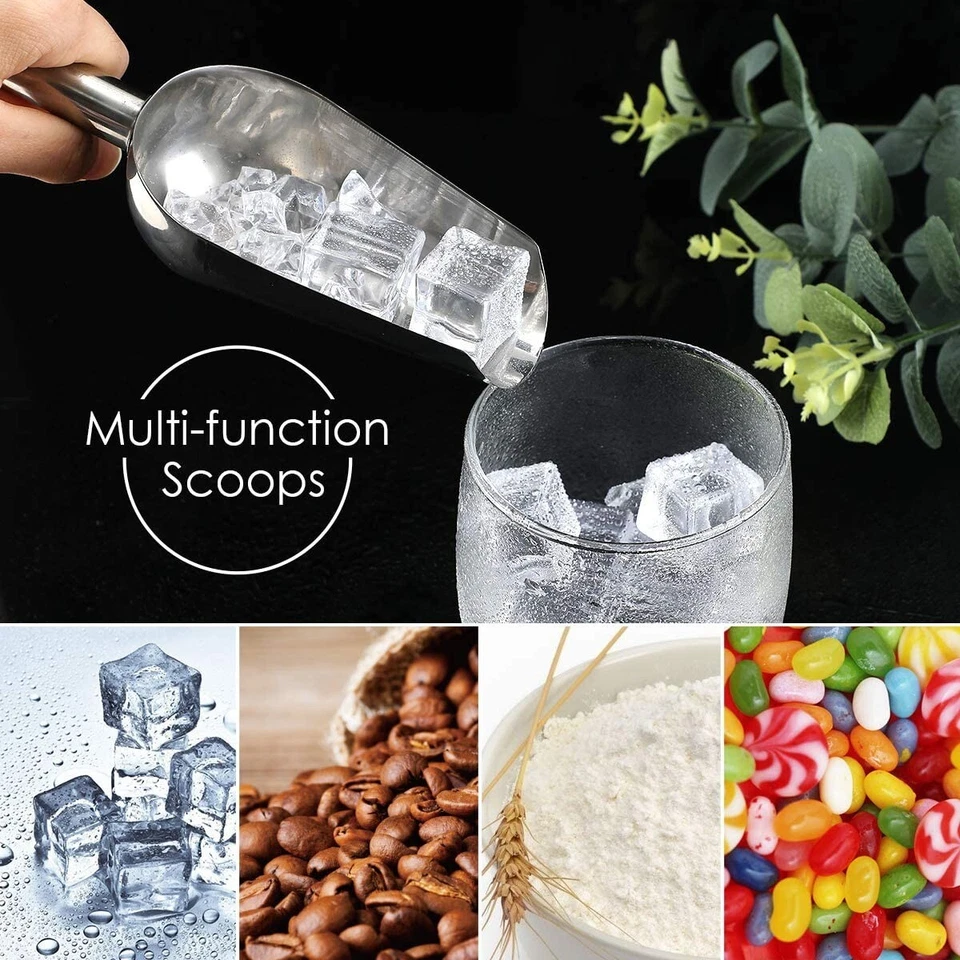 2x Cuchara de Acero Inoxidable Bar Caramelo de Hielo Productos Secos Palomitas Comercial Cuchara 12oz Foto 4 de 4