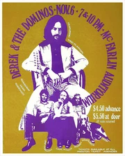 Derek and the Dominos 1970 concert poster print