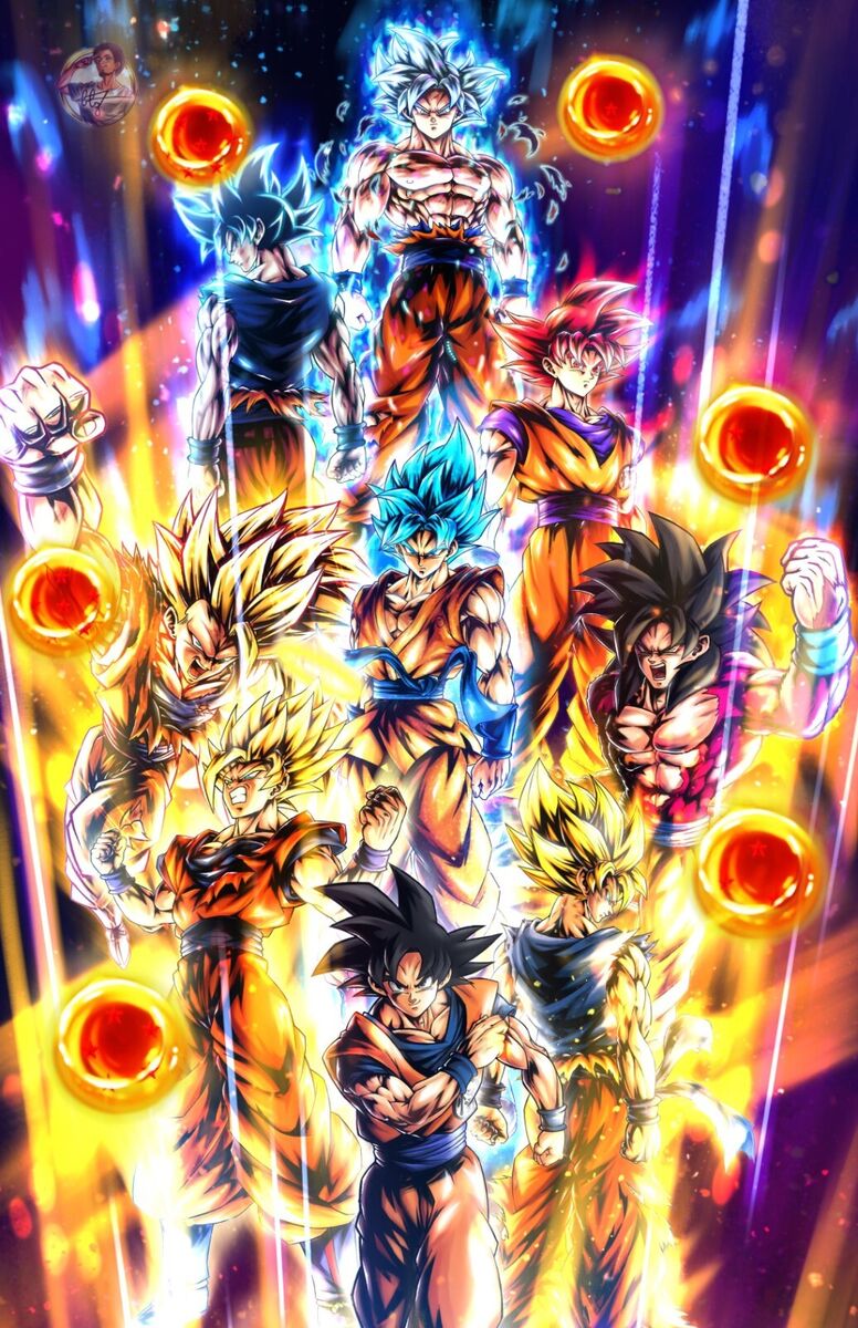 Evolution of Goku Framed Anime Poster Exclusive Art Dragon Ball Super DBZ  NEW