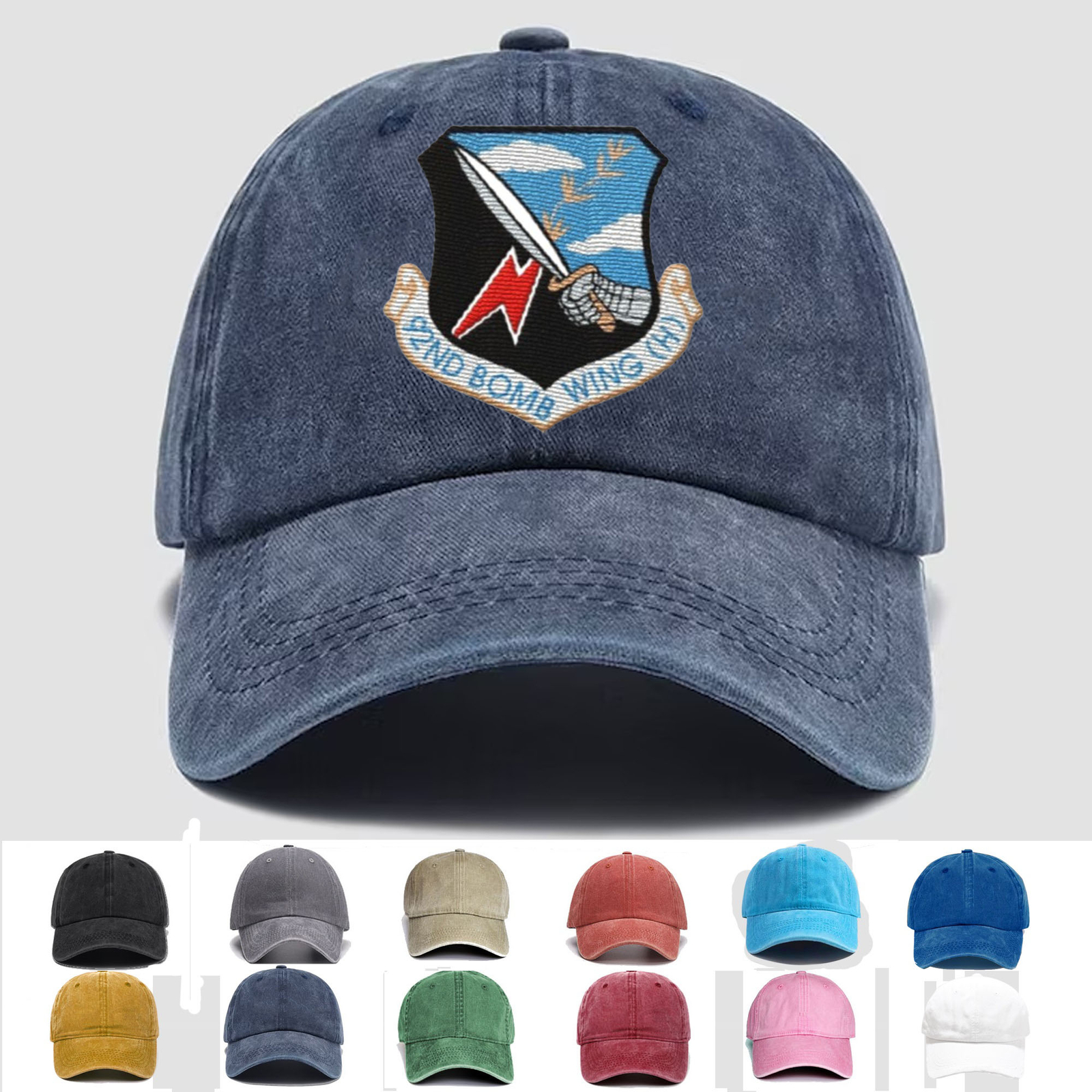 Custom Embroidered Hat 92d Bombardment Wing, Veteran Cap, Trucker Hat, Gift Idea