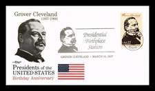PRESIDENT GROVER CLEVELAND 1986  ARTMASTER CACHET BPS  FDC BIOGRAPHY ON REVERSE
