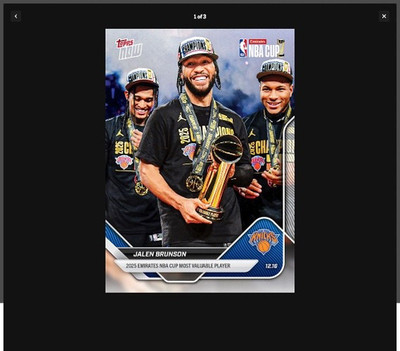 Jalen Brunson Emirates Cup MVP 2025-26 NBA Topps NOW Card 88 Presale