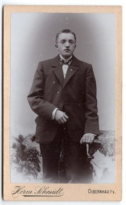 CdV Foto feiner Herr um 1900   Atelier Herm. Schmidt Olbernhau Sachsen (C1 013)