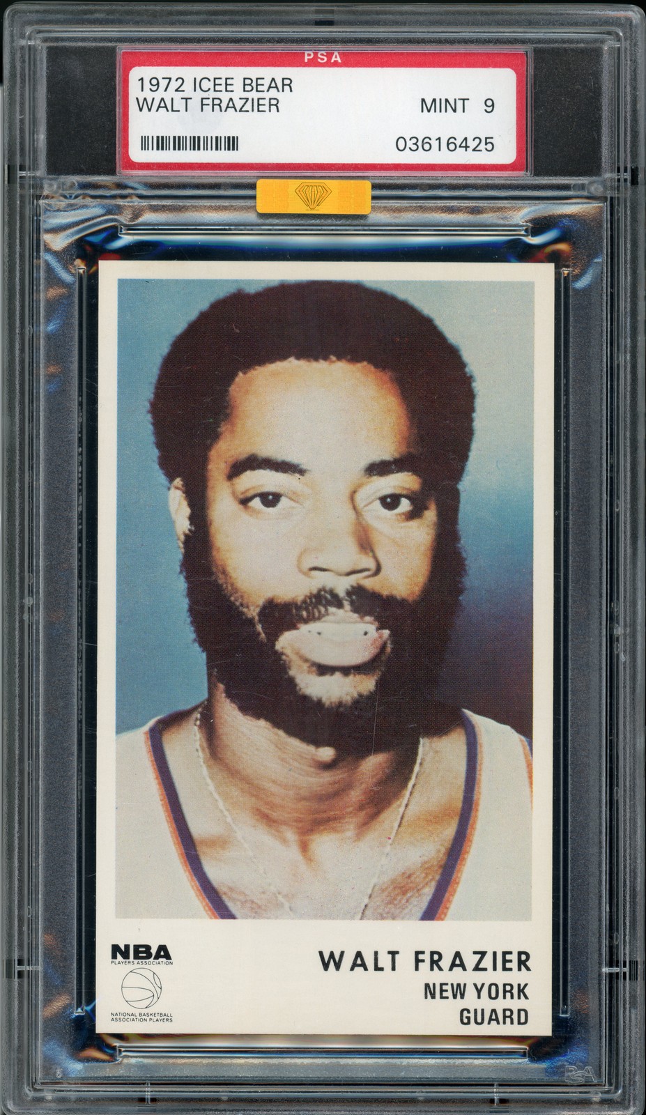 1972 Icee Bear Basketball Walt Frazier MBA Gold PSA 9