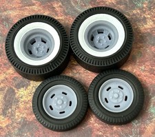 124 Scale 15-in. Gasser Halibrand Sprint Wheels Wwide Piecrust Slicksresin