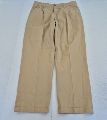 Orvis Hose W38 L30 beige Herren Baumwollmischung Plissee