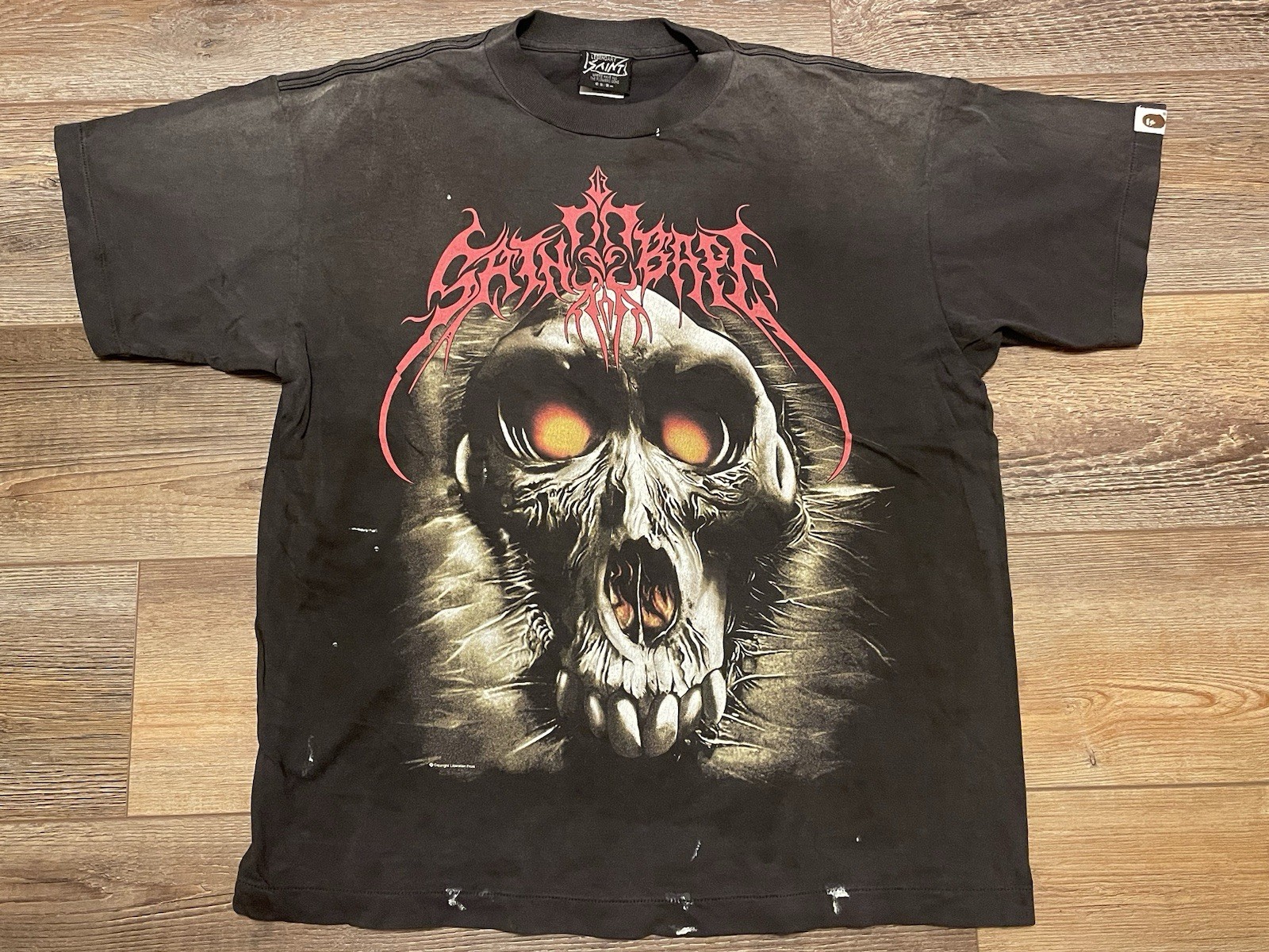 A Bathing Ape BAPE X Saint Michael Mxxxxxx Tee Shirt Mens Small Designer Fashion