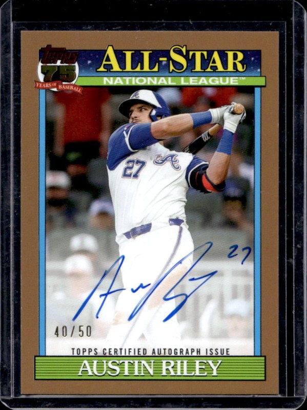 2026 Topps Austin Riley 1991 All-Star Auto Autograph Gold #/50 Braves