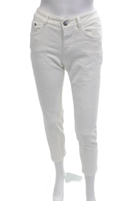 Closed, Women Cropped Ankle Jeans White Low Rise Size 27