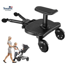 Universal Stroller Board with Detachable Seat, 2 in 1 Buggy Board Suitable for M
