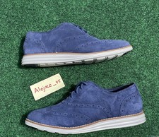 Cole Haan Women  s Original Grand Wingtip Size 6.5us B Blue Lace Up Oxford Shoes