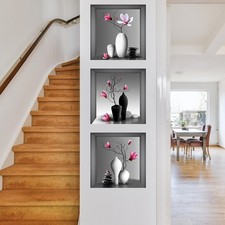 3 Pieces Floral Wall Art Print Home Decor Pictures for Hallway Living Room