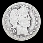 1912 Barber Silver Quarter