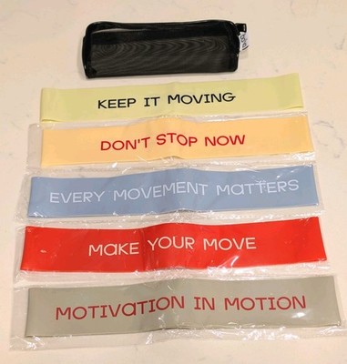 Bala Resistance Bands Set 5 Levels Exercise Bands + Mesh Carry Case Fitness Gym