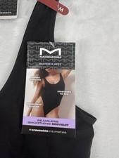 Maidenform Medium Seamless Smoothing Bodysuit Shapewear Black Womens Shaper NEW