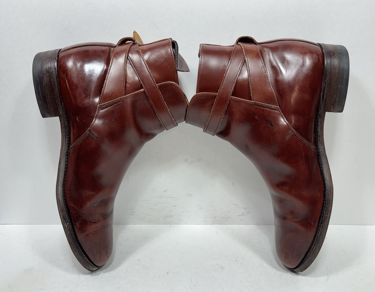 Alfred Sargent Childrey Jodhpur Burgundy Brown‎ Boots Leather Buckle Shoe 10 US Alfred Sargent Mens Jodphur Boots Size 13 D Brown Plain  main image 2
