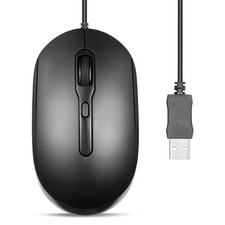 Perixx PERIMICE-222UB Wired USB Optical Mouse, Long 5.9 Ft Cable, Adjustable ...