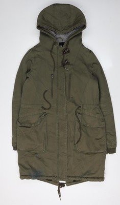 DC grüner Damenparka, Gr. M, mittellange Jacke mit Kapuze