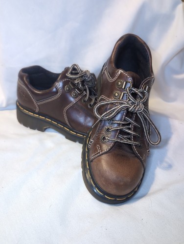 Vintage Y2K Dr Doc Martens Air Wair 8A42 Chunky Oxford Shoes Mens Sz 5 Brown 