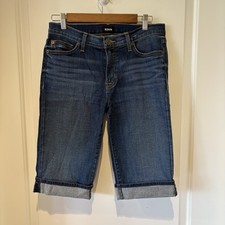 Hudson Amelia cuffed knee denim shorts sz 28