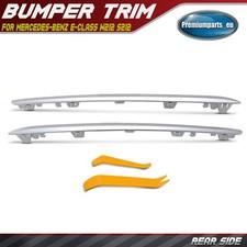 2x Rear Chrome Bumper Molding Trim Strip for Mercedes-Benz E-Class W212 13-16 