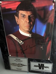 Leonard Nimoy Star Trek autographed framed photo