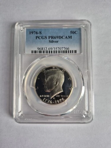 PR69 DCAM 1976-S Silver Kennedy Half Dollar PCGS Blue Label