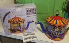 Kamenstein World Of Motion Carousel Kettle Teapot Horse Tea Pot MKI Enamel Works