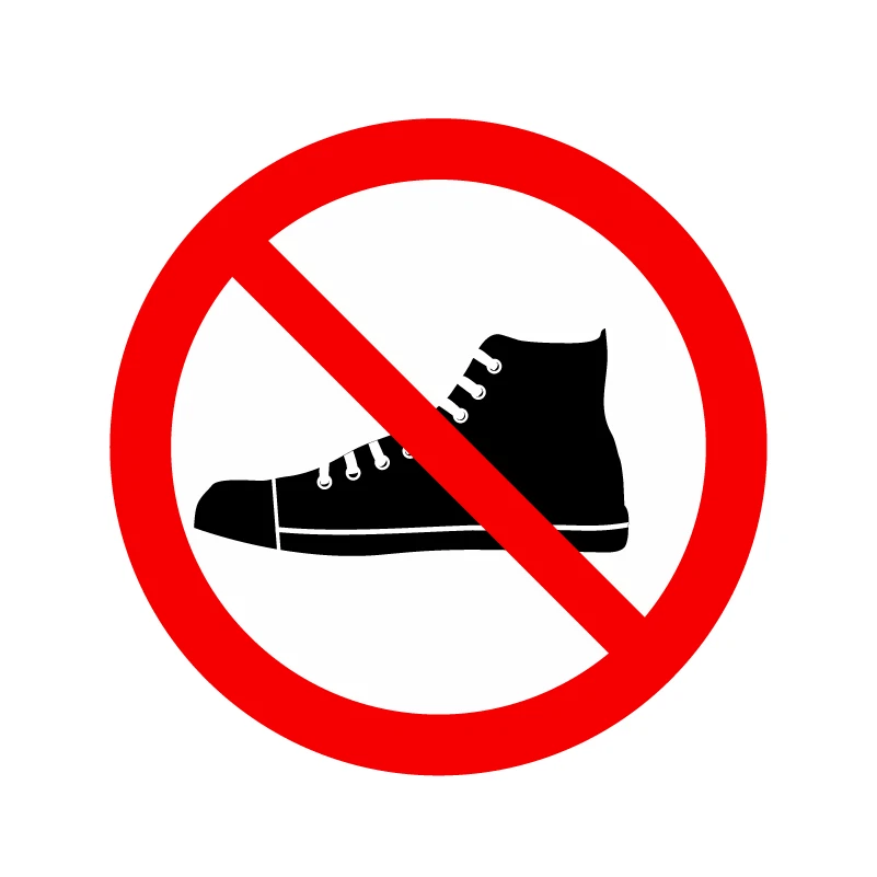 Sticker autocollant Signalétique  interdit aux chaussures - Photo 1/1