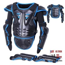 Full Body Kids Motorcycle Armor Suit - Upgraded Youth Dirt Bike Gear, Blue