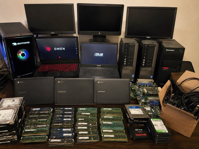 HP Omen/iBUYPOWER/MacBooks Mystery Box PCs Monitors RAM SSDs Parts Lot + Extras!