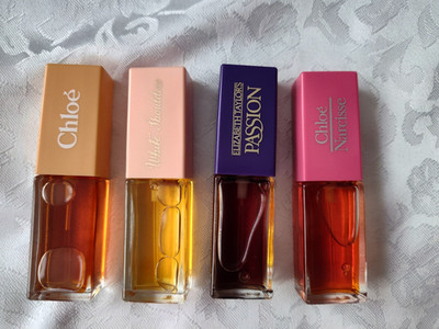 VTG EDP Lot (4) Elizabeth Taylor's Passion, White Shoulders, Chloe 0.33 Fl.oz