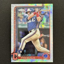 2025 Topps Chrome Baseball Lane Thomas Logofractor #52 Guardians