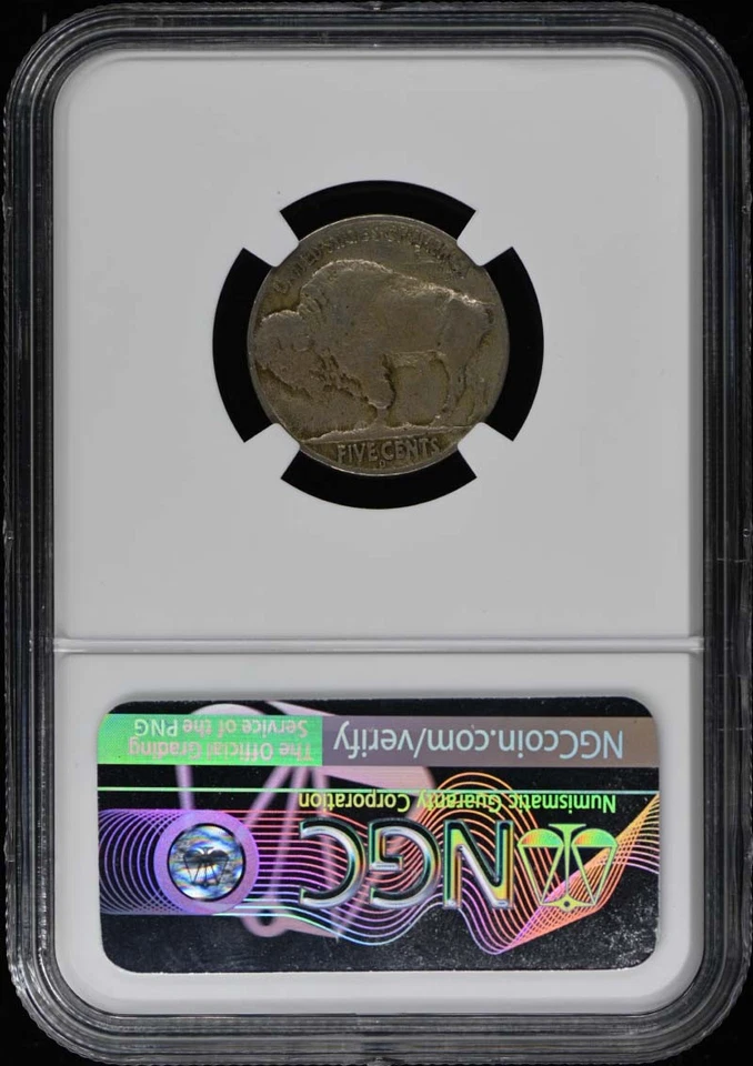 1937-D 3 LEGS Buffalo Nickel Type 2 5C NGC VF30 - Image 2 of 4