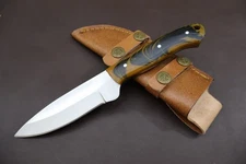 8" HANDMADE STEEL SKINNER KNIFE WITH RESIN HANDLE  W/SHEATH