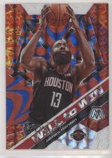 2019 Panini Mosaic Will to Win Reactive Blue Prizm 67/99 James Harden #20 0x6p