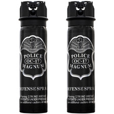 Police Magnum pepper spray self defense tactical security 2 Pack 4oz Flip Top