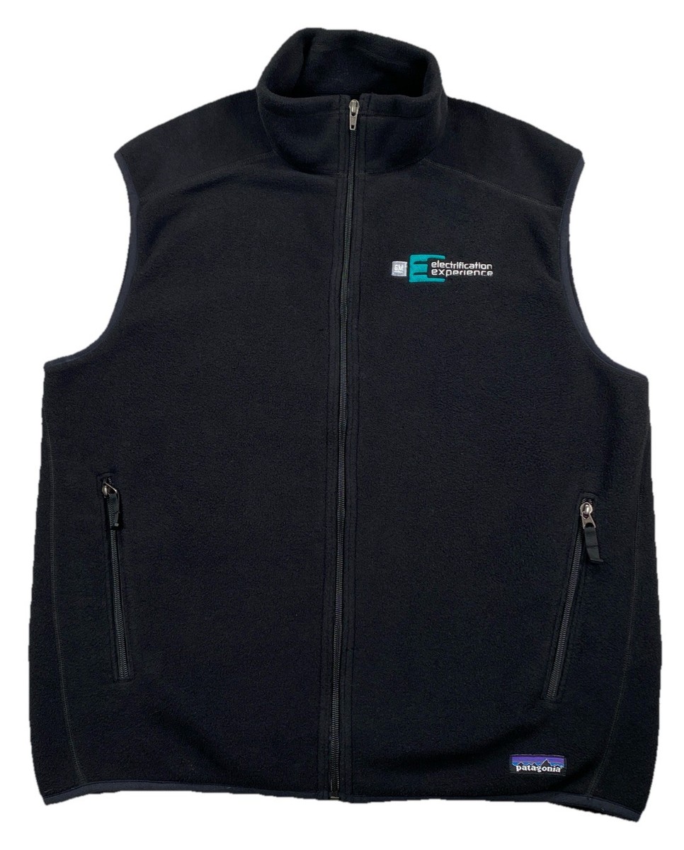 Patagonia Synchilla Vest Fleece Black Full Zip Men's Large (Corp