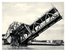 Postcard Jack Knife Bridge Fort William Canada Historic Lift Bridge 3.5x2.5In