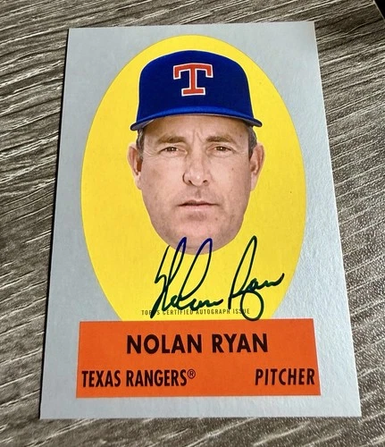 Very Rare Nolan Ryan Texas Rangers Topps Auto On-Card Auto 24/99 HOF Rangers